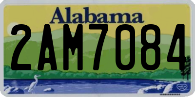 AL license plate 2AM7084