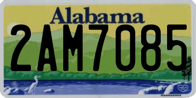 AL license plate 2AM7085