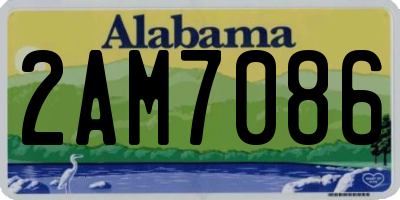 AL license plate 2AM7086