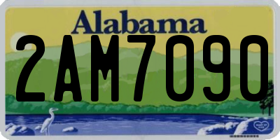 AL license plate 2AM7090
