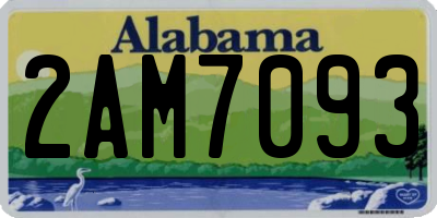 AL license plate 2AM7093