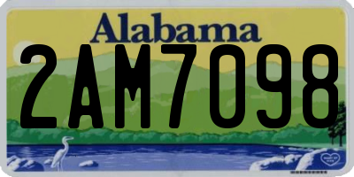 AL license plate 2AM7098