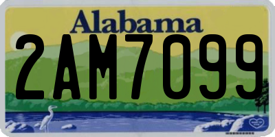 AL license plate 2AM7099