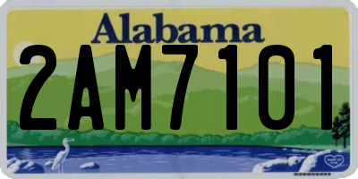 AL license plate 2AM7101
