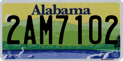 AL license plate 2AM7102
