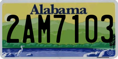 AL license plate 2AM7103