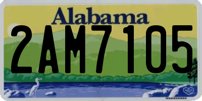 AL license plate 2AM7105