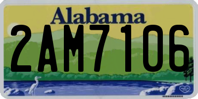 AL license plate 2AM7106