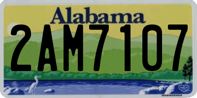 AL license plate 2AM7107