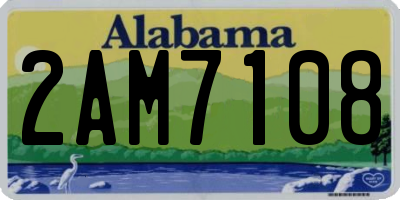 AL license plate 2AM7108