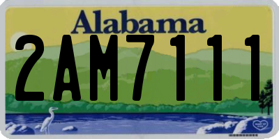 AL license plate 2AM7111