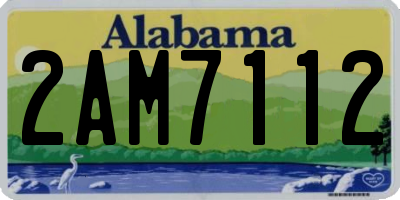 AL license plate 2AM7112