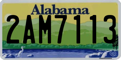 AL license plate 2AM7113
