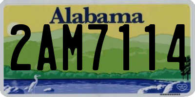 AL license plate 2AM7114