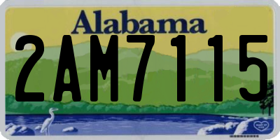 AL license plate 2AM7115