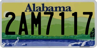 AL license plate 2AM7117