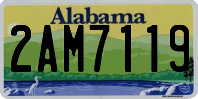 AL license plate 2AM7119