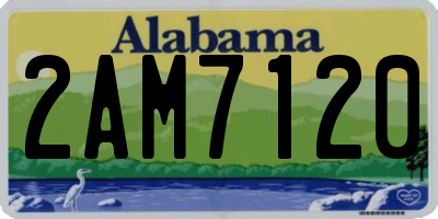AL license plate 2AM7120