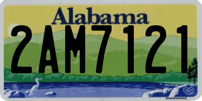 AL license plate 2AM7121