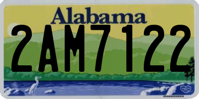 AL license plate 2AM7122