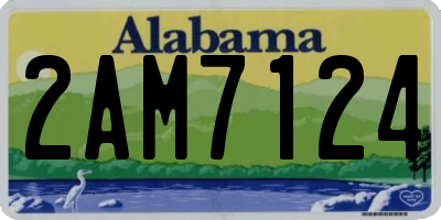 AL license plate 2AM7124