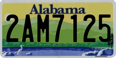 AL license plate 2AM7125