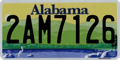 AL license plate 2AM7126