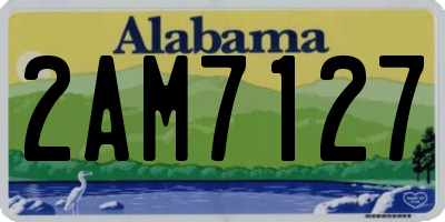AL license plate 2AM7127