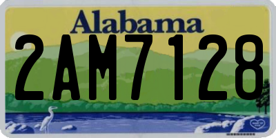 AL license plate 2AM7128