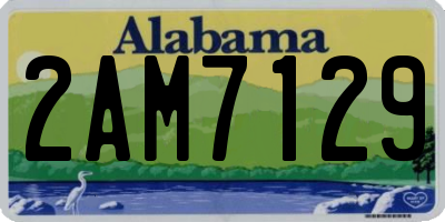AL license plate 2AM7129