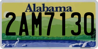 AL license plate 2AM7130