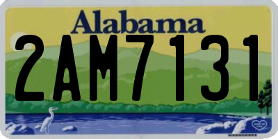 AL license plate 2AM7131