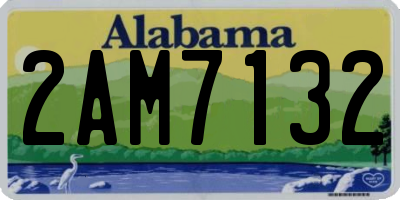 AL license plate 2AM7132