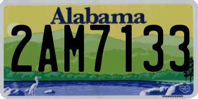 AL license plate 2AM7133
