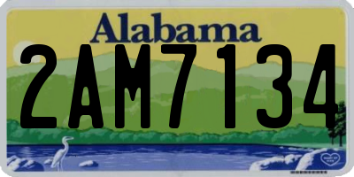 AL license plate 2AM7134
