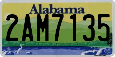 AL license plate 2AM7135