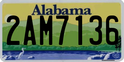 AL license plate 2AM7136