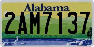 AL license plate 2AM7137