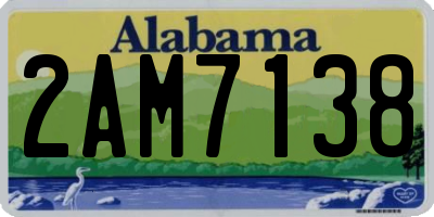 AL license plate 2AM7138
