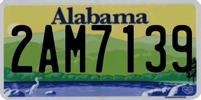 AL license plate 2AM7139
