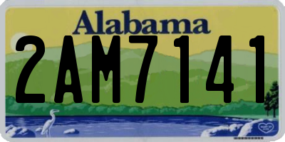 AL license plate 2AM7141