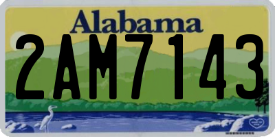 AL license plate 2AM7143