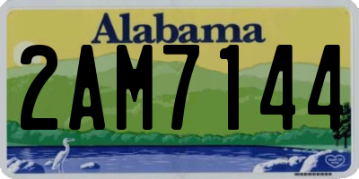 AL license plate 2AM7144
