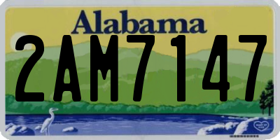 AL license plate 2AM7147
