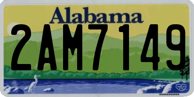 AL license plate 2AM7149