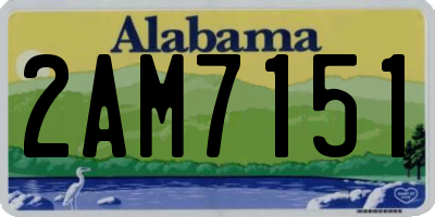 AL license plate 2AM7151