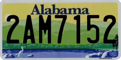 AL license plate 2AM7152