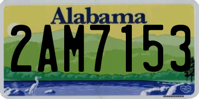AL license plate 2AM7153