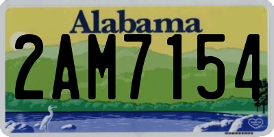 AL license plate 2AM7154