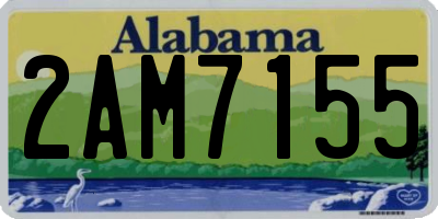 AL license plate 2AM7155
